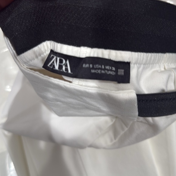 Zara White Mid-rise Trouser. Size small - Picture 6 of 6